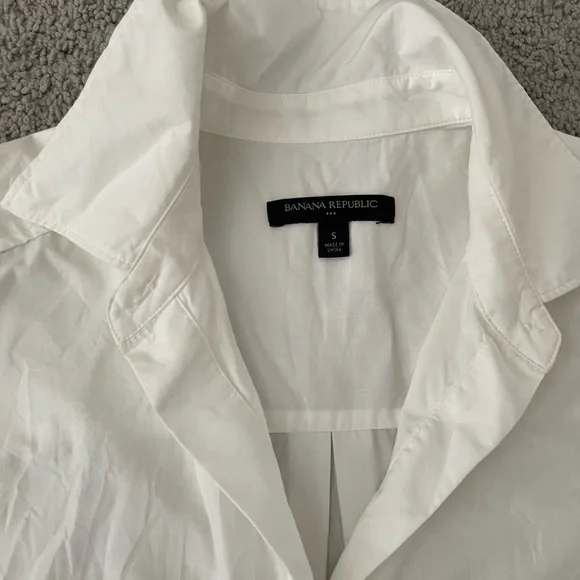 Banana Republic Classic White Collared Midi dress - Picture 5 of 6